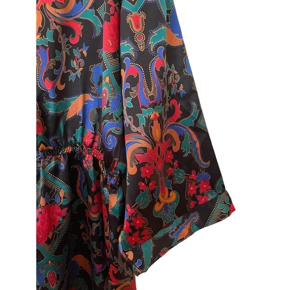 Vintage Victoria's Secret Gold Label Satin Floral Baroque Kimono Robe Size Small - Picture 3 of 9